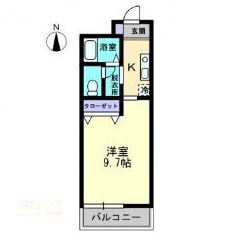 フィネスエンゼル(1K/1階)の間取り写真