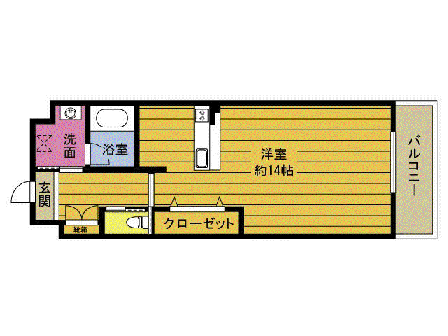 RINT7(1K/11階)の間取り写真