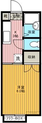 クレセルハイツAI(1K/2階)の間取り写真