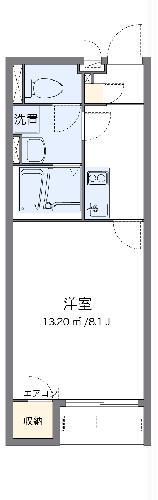 クレイノHIGHBRIDGE2(1K/2階)の間取り写真