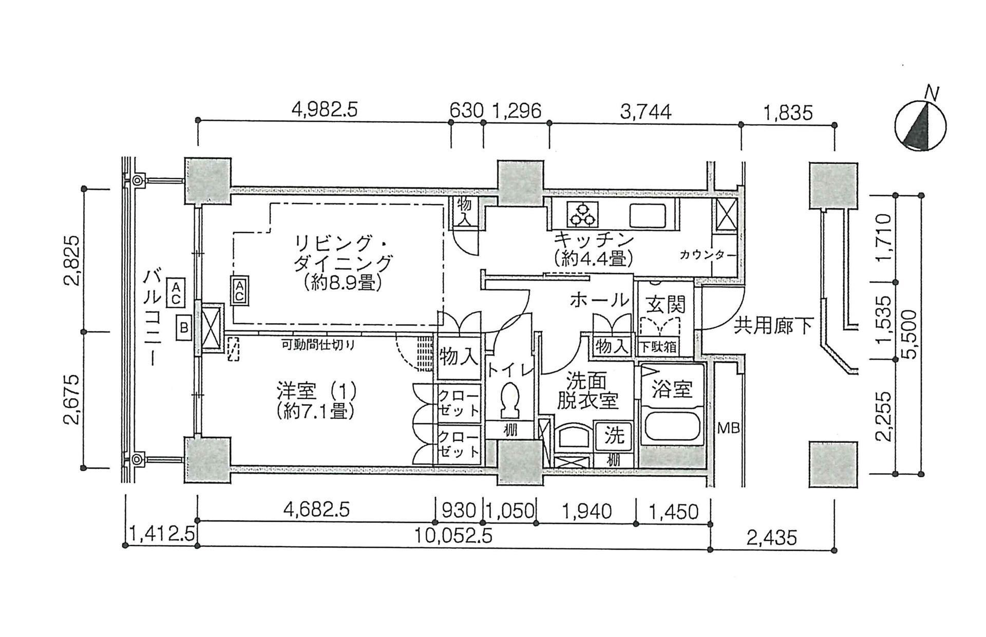 Jタワー西大井イーストタワー(1LDK/15階)の間取り写真