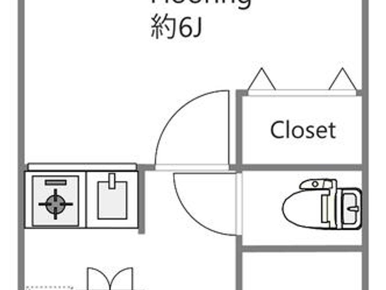 フローレンス(1K/2階)の間取り写真