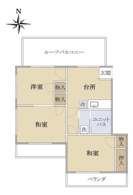 メゾンド・ヴァンベール(3DK/3階)の間取り写真