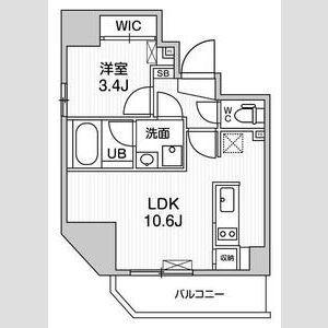 S-RESIDENCE入谷ALESIA(1LDK/6階)の間取り写真