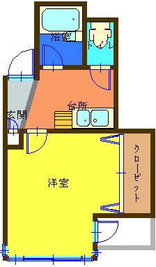 LA GARE元住吉(1K/2階)の間取り写真