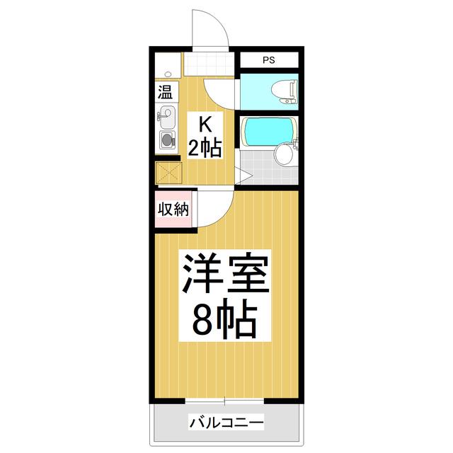 SKマンション(1K/4階)の間取り写真