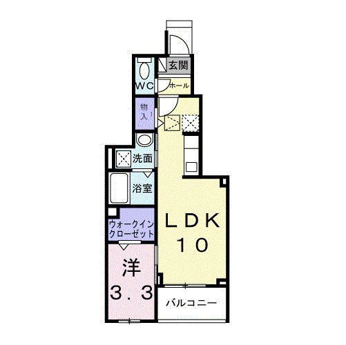 アルソーレ(1LDK/1階)の間取り写真