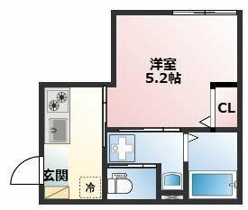 リアル綱島パークテラスB棟(1K/1階)の間取り写真