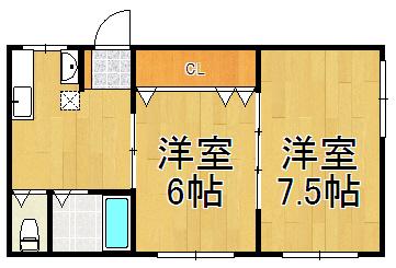 パセオ セキワ2(2K/2階)の間取り写真