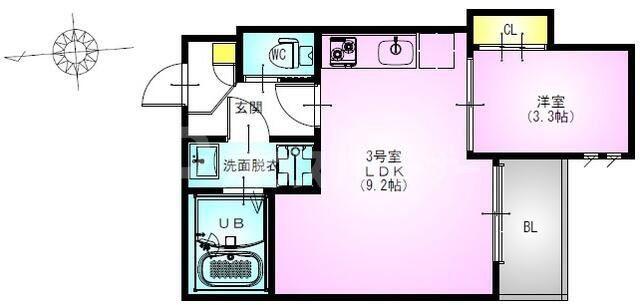 REGALEST LA CAMPANELLA(1LDK/2階)の間取り写真