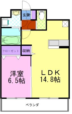 モア クレドール(1LDK/2階)の間取り写真