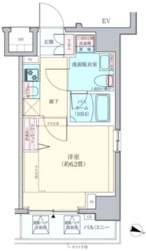 ロアール横浜南弐番館(1K/11階)の間取り写真