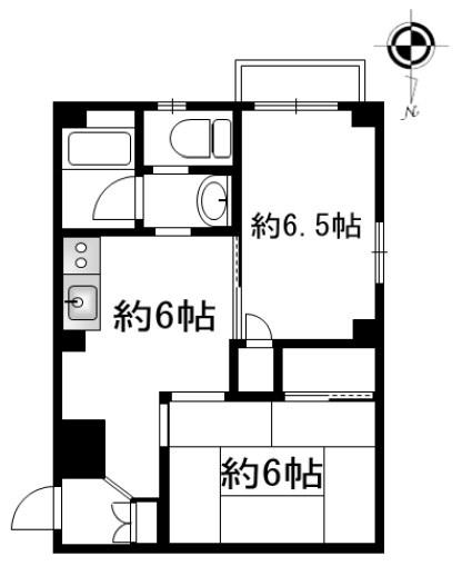 コムズ・ワン(2DK/3階)