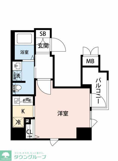マイナビSTAY新宿1丁目(ワンルーム/6階)の間取り写真