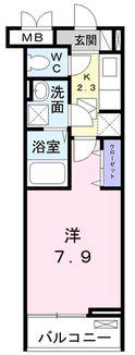 ルーチェ(1K/1階)の間取り写真