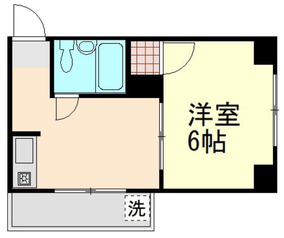 レヂデンスIIYASUDA(1K/2階)の間取り写真