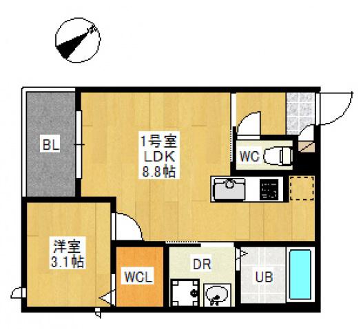 REGALEST VILLA 西川口(1LDK/2階)の間取り写真