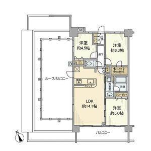 ファインスクエア東白楽I(3LDK/5階)の間取り写真