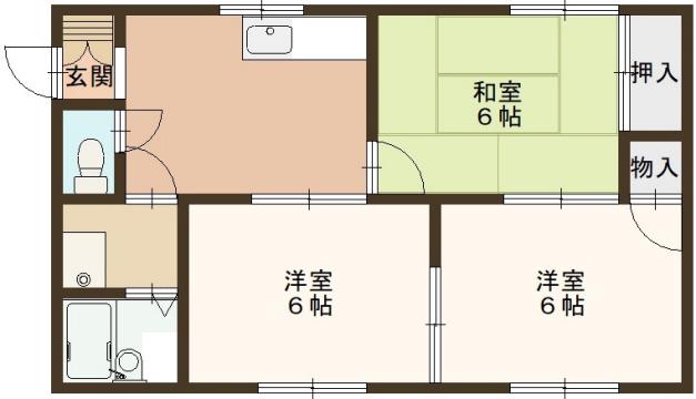 サンライズ大塩(3DK/1階)の間取り写真
