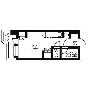 サンシャインシティー21(ワンルーム/2階)の間取り写真