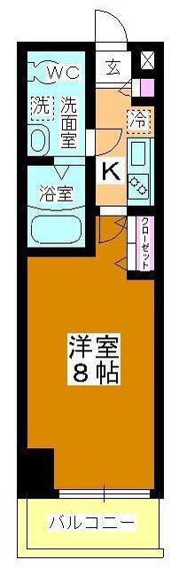 アルファコート西川口7(1K/5階)の間取り写真