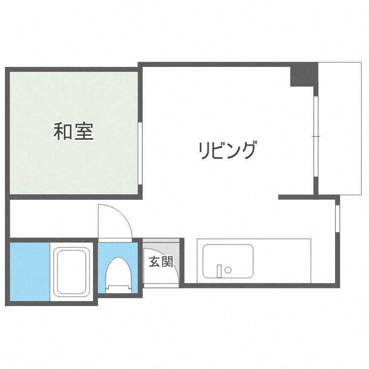 ヴェルドミール堺(1LDK/5階)の間取り写真