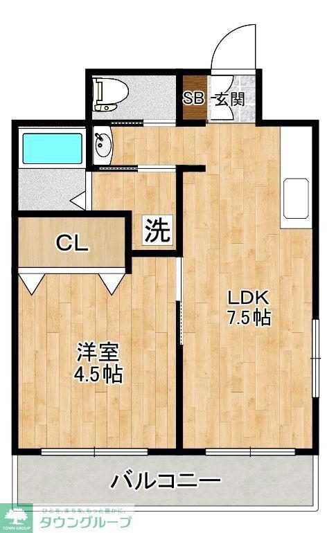 タウンライフ高幡不動(1LDK/3階)の間取り写真