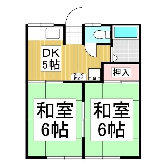 メゾンアオイ(2DK/1階)の間取り写真