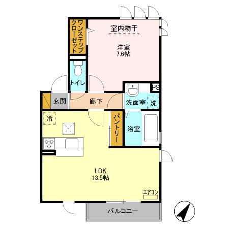 LUCENTEIV(1LDK/1階)の間取り写真