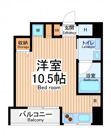 ヴァリエ原町田(ワンルーム/3階)の間取り写真