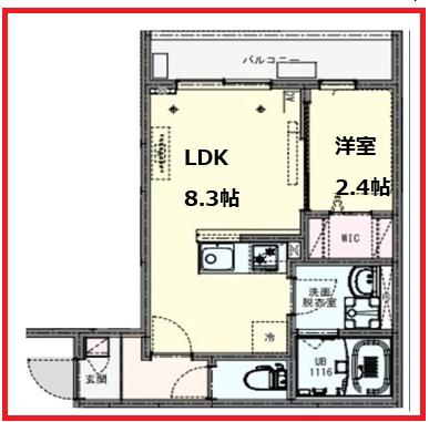 ケイアイレジデンス青井(1LDK/1階)の間取り写真