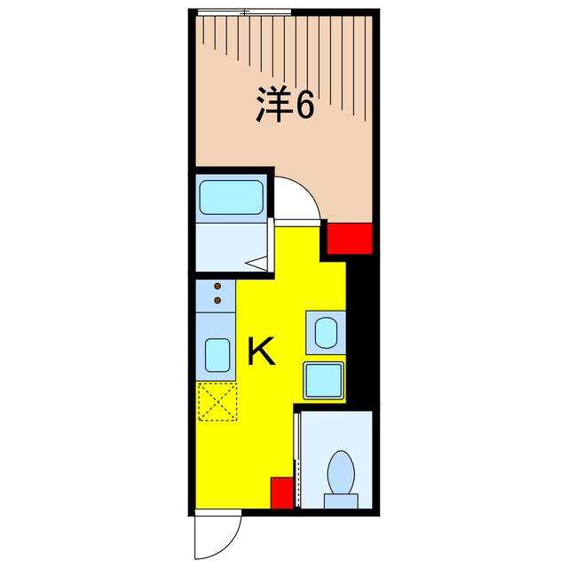 COCOON北綾瀬(1K/4階)の間取り写真