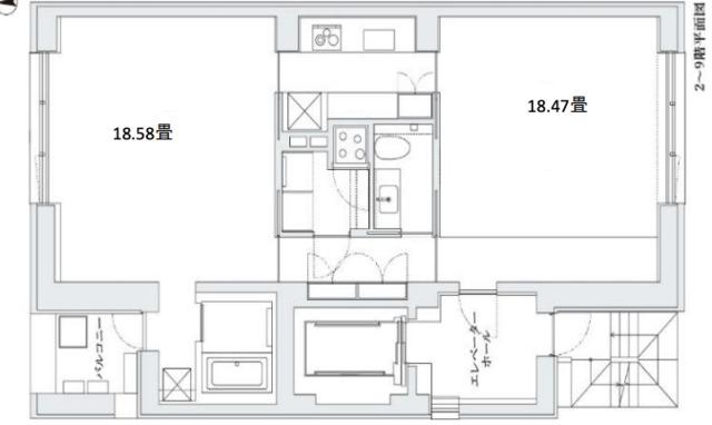 COMFY COLLECTION MINATO(1LDK/8階)の間取り写真