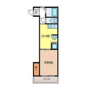 ラフォーレ岐阜(1DK/4階)の間取り写真
