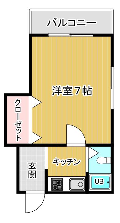 ハイツポラリス(1K/2階)の間取り写真