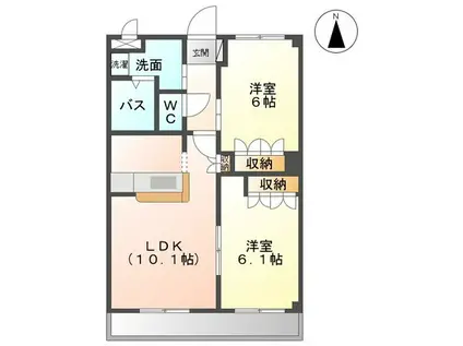 サンフォレスト(2LDK/1階)の間取り写真