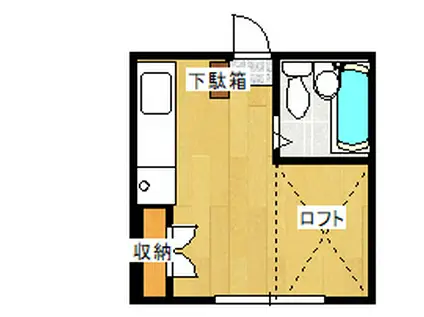高尾シティコーポ(ワンルーム/2階)の間取り写真