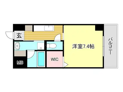 プロニティヒル(1K/7階)の間取り写真