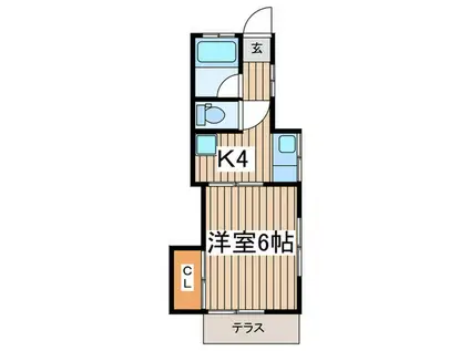 小林アパ-ト(1K/1階)の間取り写真