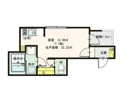 G-RESIDENCE KOIWA(ワンルーム/3階)の間取り写真