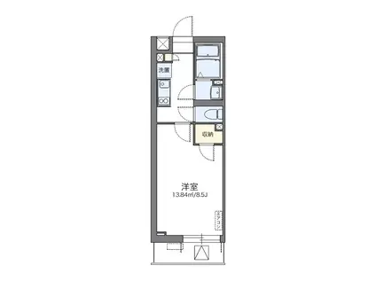 レオネクストMITUYOSHI(1K/3階)の間取り写真
