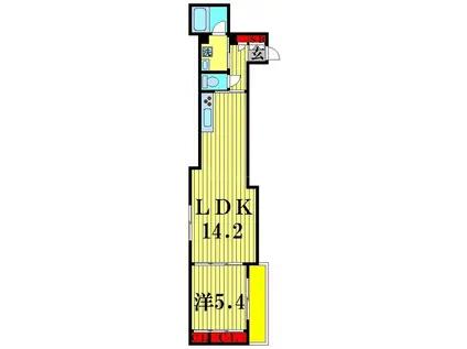 フジパレス船橋海神(1LDK/1階)の間取り写真