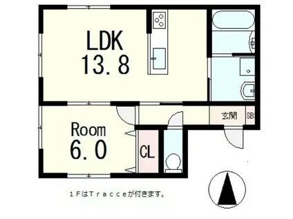 HOUSE.HOLD 16(1LDK/1階)の間取り写真