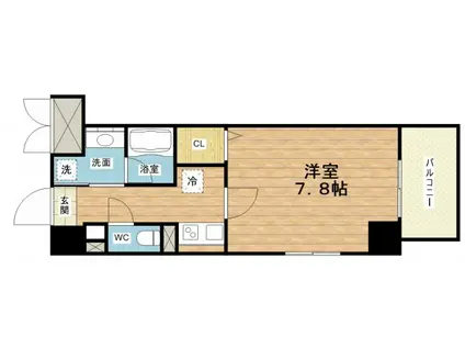 REXIA SHIN UMEDA DUO(1K/2階)の間取り写真