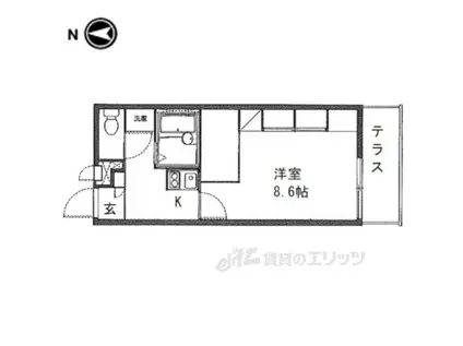 レオパレスプランタン3番館(1K/1階)の間取り写真