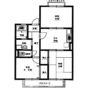 プリシェールN(3DK/2階)の間取り写真