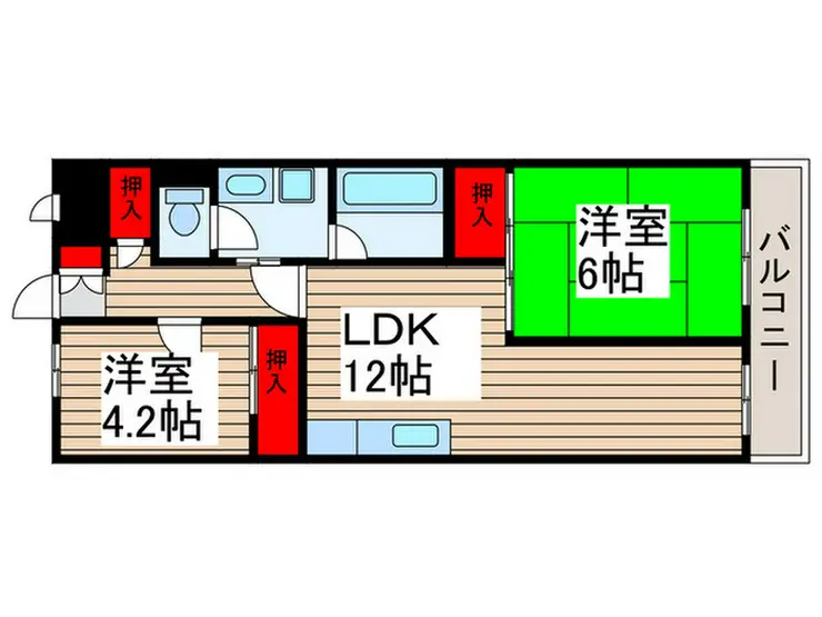 ジュネシオンMITSURU 7階階 間取り