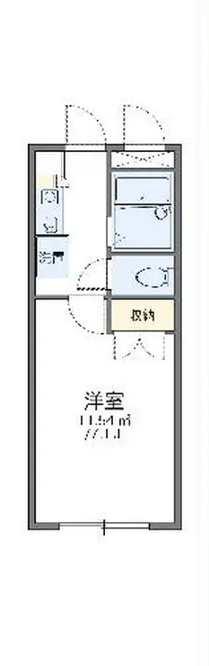レオパレス飛龍 1階階 間取り