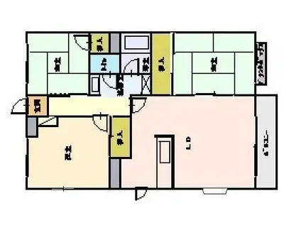グリーンテラス(3LDK/2階)の間取り写真