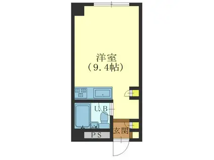 ヴィラシティシュウワ(ワンルーム/5階)の間取り写真